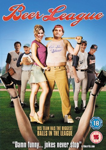 Beer League" DVD cover featuring a baseball team and two pairs of legs.