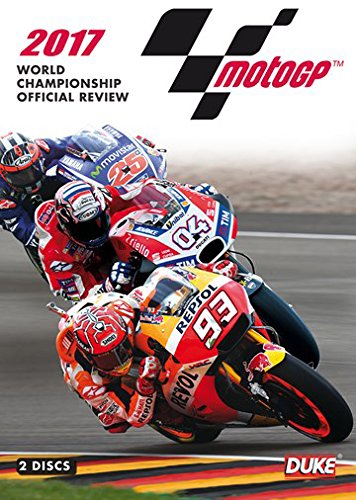 2017 MotoGP World Championship DVD cover featuring racing motorcycles and riders.