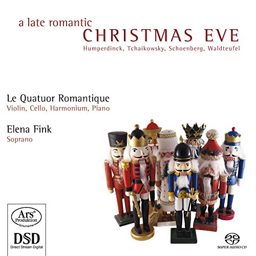 CD cover for "A Late Romantic Christmas Eve" featuring nutcracker figurines.