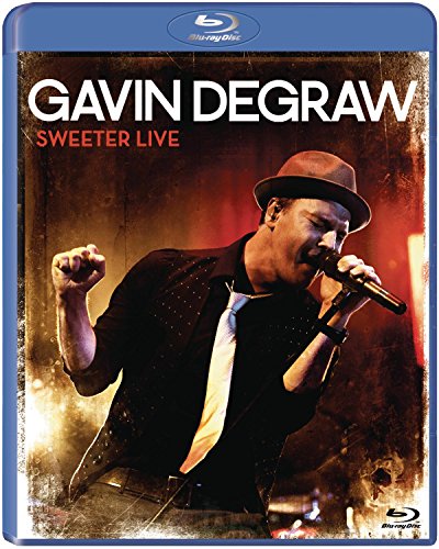 Blu-ray case for Gavin DeGraw’s “Sweeter Live” concert, featuring him singing.