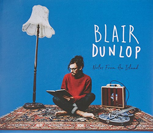 Blair Dunlop album cover: man reading with lamp, guitar, and radio.