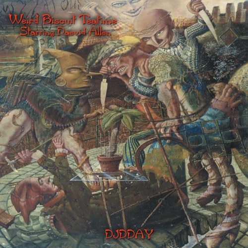 CD cover with surreal, colorful collage of faces and abstract forms.