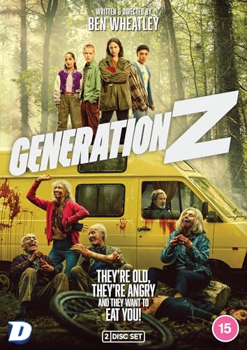 DVD cover showing young people above a yellow van and elderly people below it.