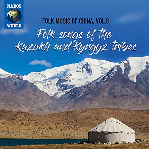 CD cover for “Folk Music of China, Vol. 8” featuring mountains and a yurt.