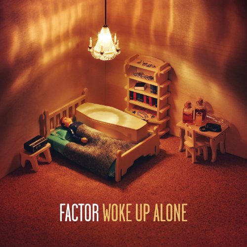 Miniature bedroom scene with a figure in bed, album title below.