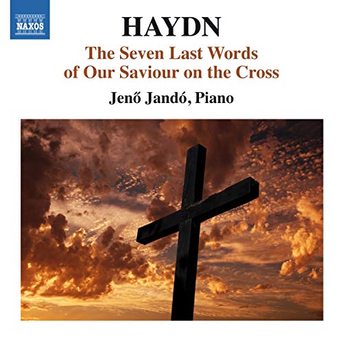 CD cover: stormy sky with a wooden cross, text “Haydn: The Seven Last Words”.