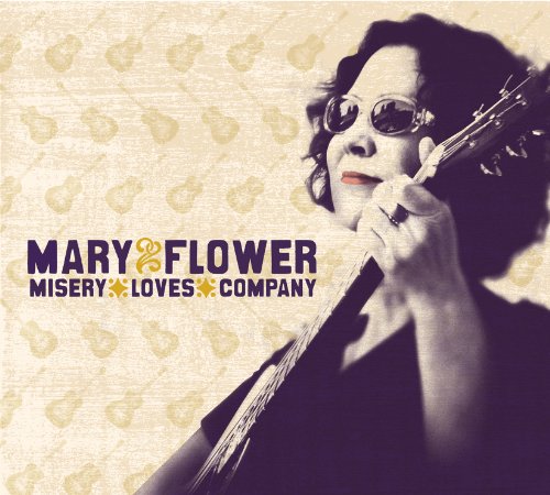 CD cover featuring Mary Flower with a guitar, floral background.
