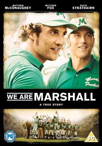 “We Are Marshall” DVD cover featuring Matthew McConaughey and David Strathairn.
