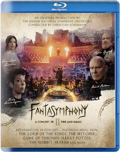 Blu-ray cover for "Fantasymphony II" featuring orchestral performance and character portraits.
