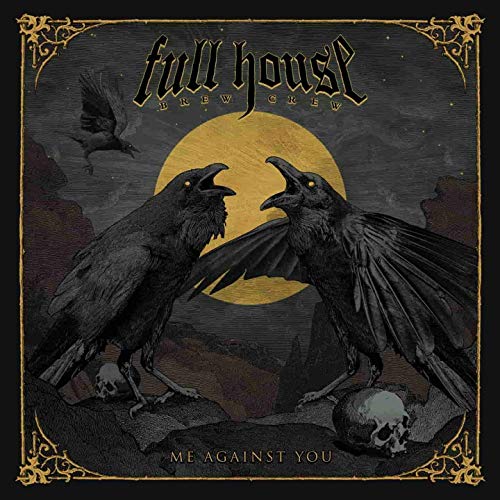 CD cover with two ravens, a yellow moon, and skull imagery.