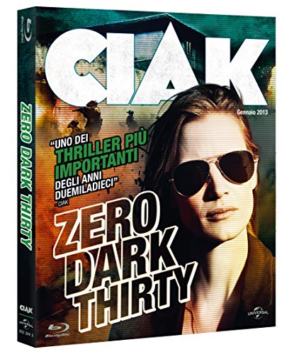 Blu-ray cover for "Zero Dark Thirty" featuring Jessica Chastain in sunglasses.