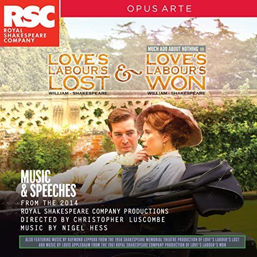 CD cover for Shakespeare’s “Love’s Labour’s Lost and Won” with actors.