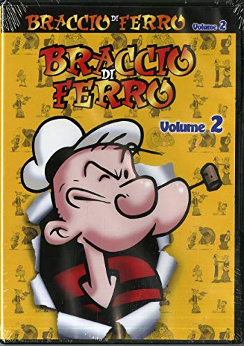 DVD cover featuring Popeye breaking through a yellow background.