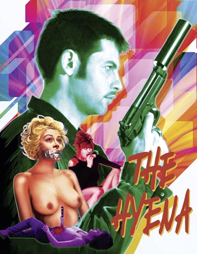 Blu-ray cover for "The Hyena" featuring a man with a gun and distressed figures.