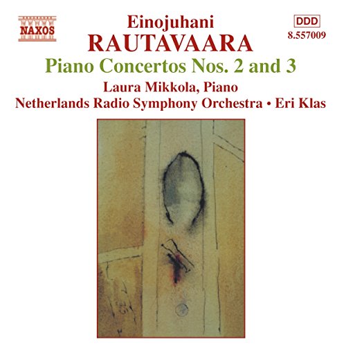 CD cover for Rautavaara’s Piano Concertos Nos. 2 and 3, abstract art.