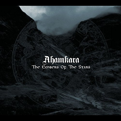 CD cover for Ahamkara’s “The Embers Of The Stars” with mountain imagery.