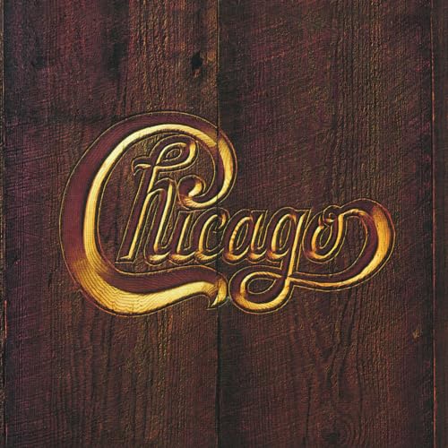 Chicago V album cover: gold lettering on a dark woodgrain background.