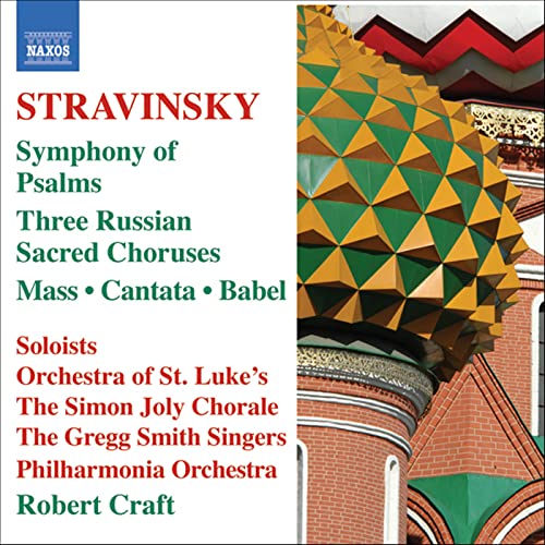 CD cover for Stravinsky’s “Symphony of Psalms” with geometric architecture.