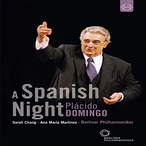 Plácido Domingo conducting, DVD cover for "A Spanish Night" performance.