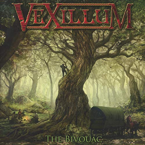 CD cover art: forest scene with figures, wagon, and band name "Vexillum".