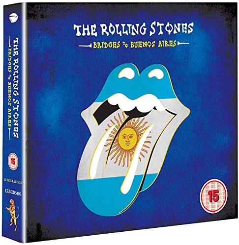 Rolling Stones āBridges to Buenos Airesā Blu-ray case with tongue and sun logo.