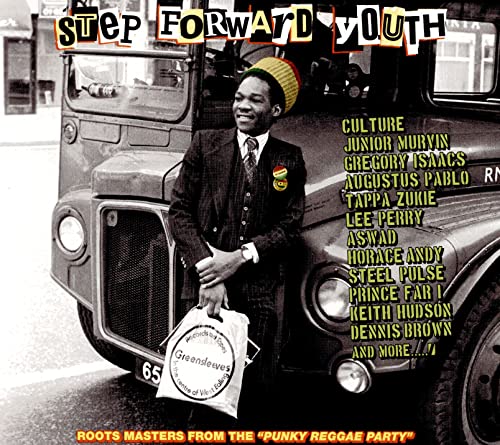 CD cover: young man with shopping bag in front of a bus.