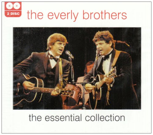 The Everly Brothers performing with guitars, album cover for "The Essential Collection.