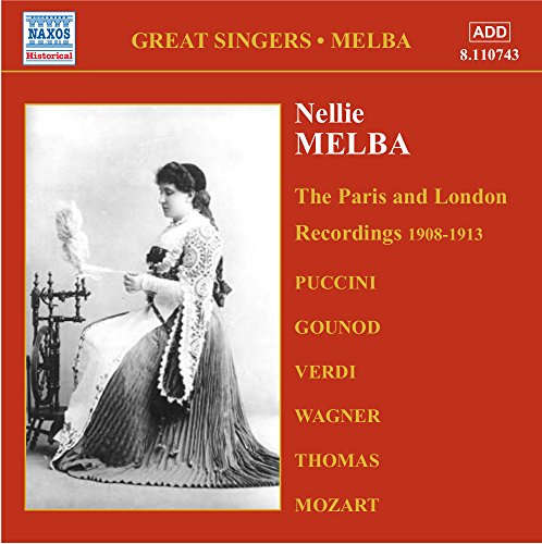 CD cover for Nellie Melba’s Paris and London recordings, 1908-1913.