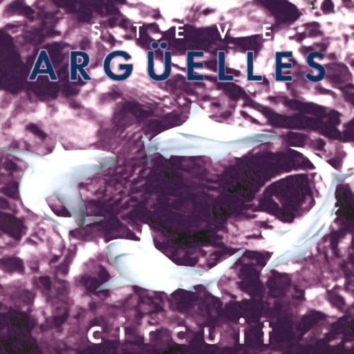 CD cover for Steve Arguelles’ “Circuit” featuring sharks in purple water.