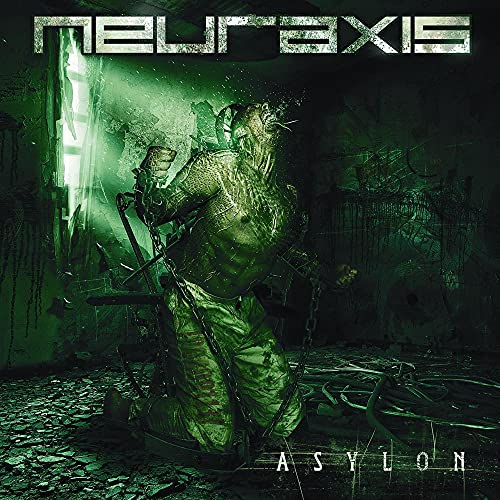 CD cover for Neuraxis’ “Asylon” featuring a distorted figure in green.