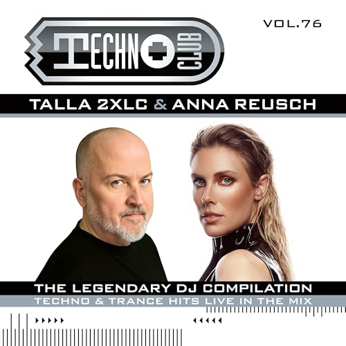 CD cover for "Techno Club Vol. 76" featuring two DJs’ portraits.