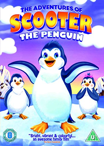 DVD cover featuring a smiling cartoon penguin, Scooter, with two others.