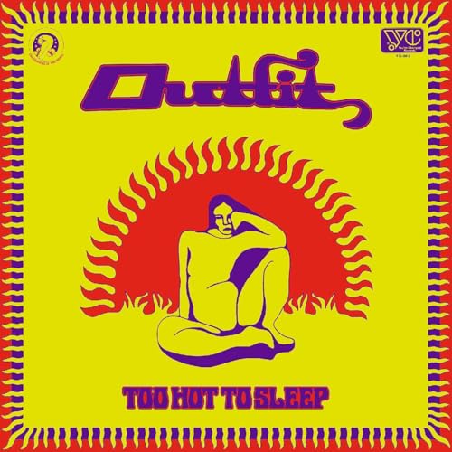 Yellow vinyl record cover with a stylized sun and reclining figure.