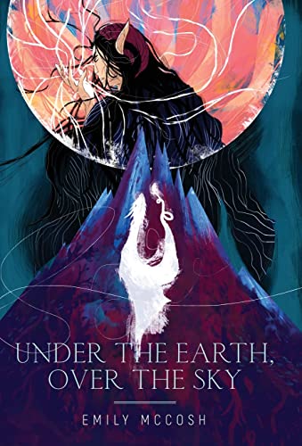 Book cover: woman with horns, mountains, and a white animal figure.