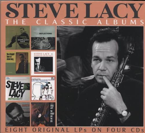 Steve Lacy’s “The Classic Albums” 4CD set cover with musician portrait.