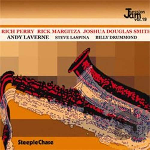 CD cover for "Jam Session Vol.19" featuring a saxophone and musicians’ names.