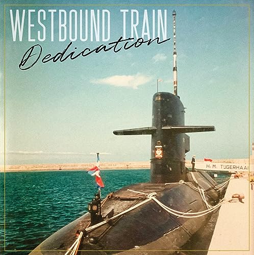 Vinyl record cover: submarine at sea under a blue sky.
