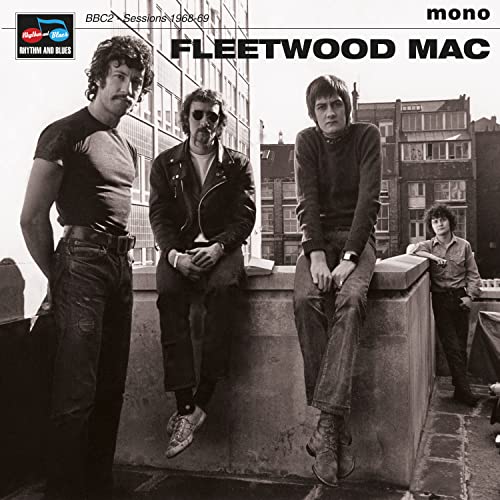 Fleetwood Mac album cover featuring three men in a black and white photo.