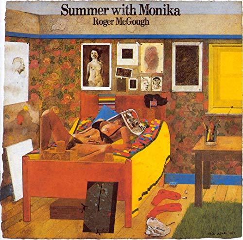 Album cover for Roger McGough’s “Summer With Monika” featuring a painted bedroom scene.