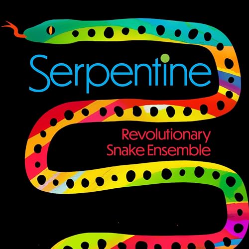 Colorful, winding snake illustration with album title "Serpentine" and band name.