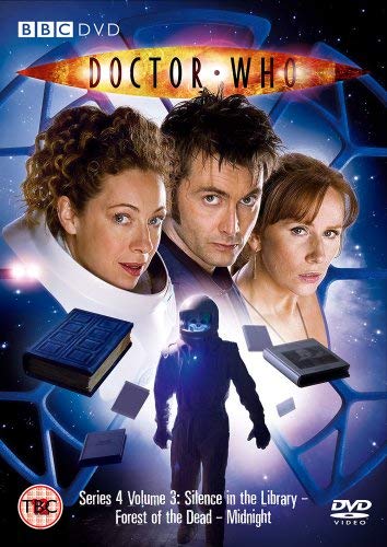 Doctor Who Series 4 DVD cover featuring David Tennant, Freema Agyeman, and Catherine Tate.