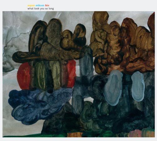 CD cover for Espen Eriksen Trio’s “What Took You So Long,” abstract painting.