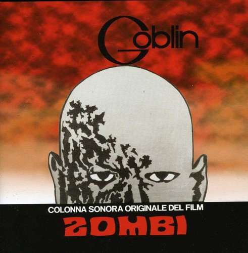 CD cover for Goblin’s “Zombi” with a pale face and red background.