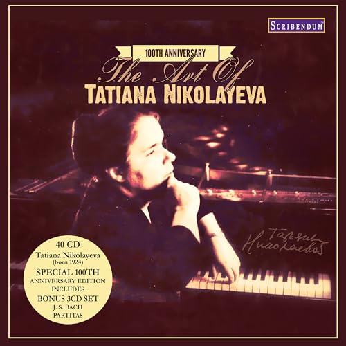 CD cover featuring pianist Tatiana Nikolayeva in profile at a piano.