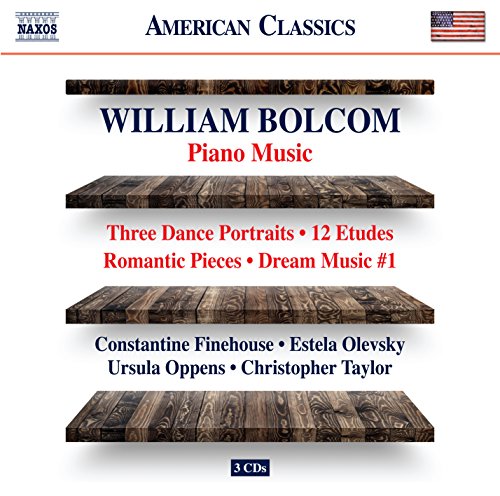 CD cover for William Bolcom piano music by Oppens, Taylor, and others.