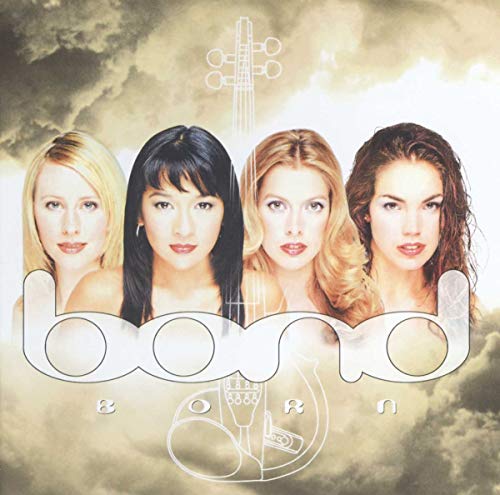 CD cover for Bond’s “Born” featuring four women and a cello outline.