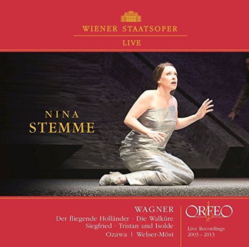CD cover featuring opera singer Nina Stemme in a silver gown, kneeling.