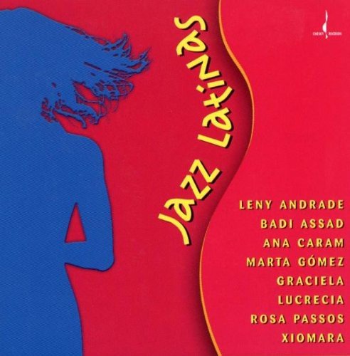 CD cover: blue silhouette, red text "Jazz Latinas," artist names listed.