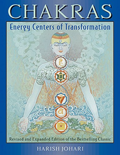 Book cover depicting a meditating figure with colorful chakra symbols.