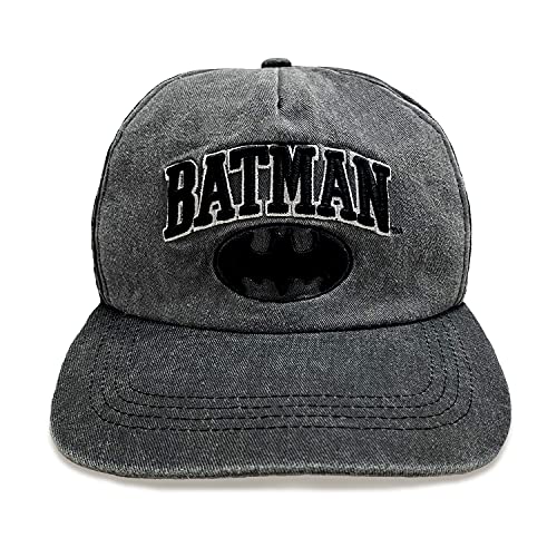 DC Comics Batman - Collegiate Text (Unisex Grey Baseball Cap) One Size